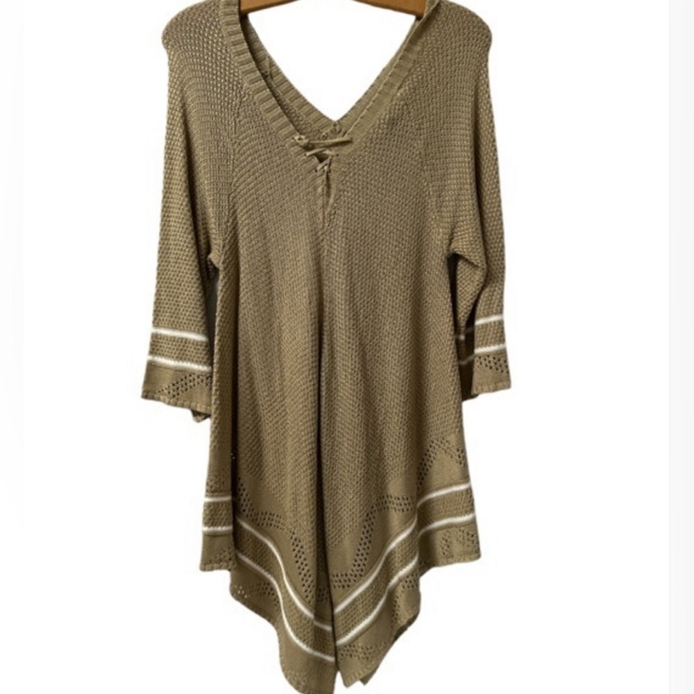 New Directions Petite Woman’s‎ sweater 100% acrylic Blouse Peasant Top (916)